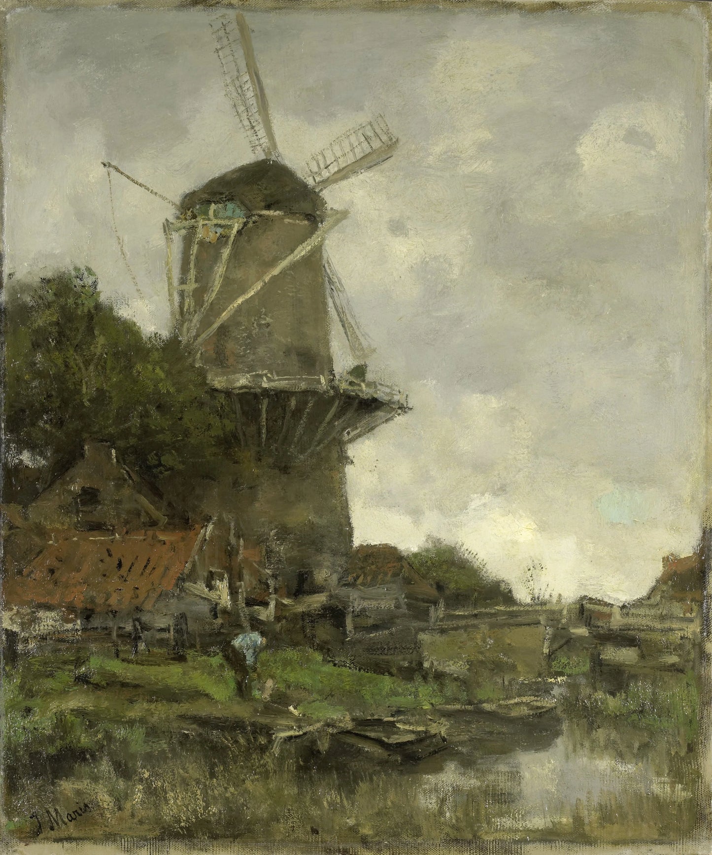 The Windmill – Jacob Maris Vintage Art Print | Wall Art Poster