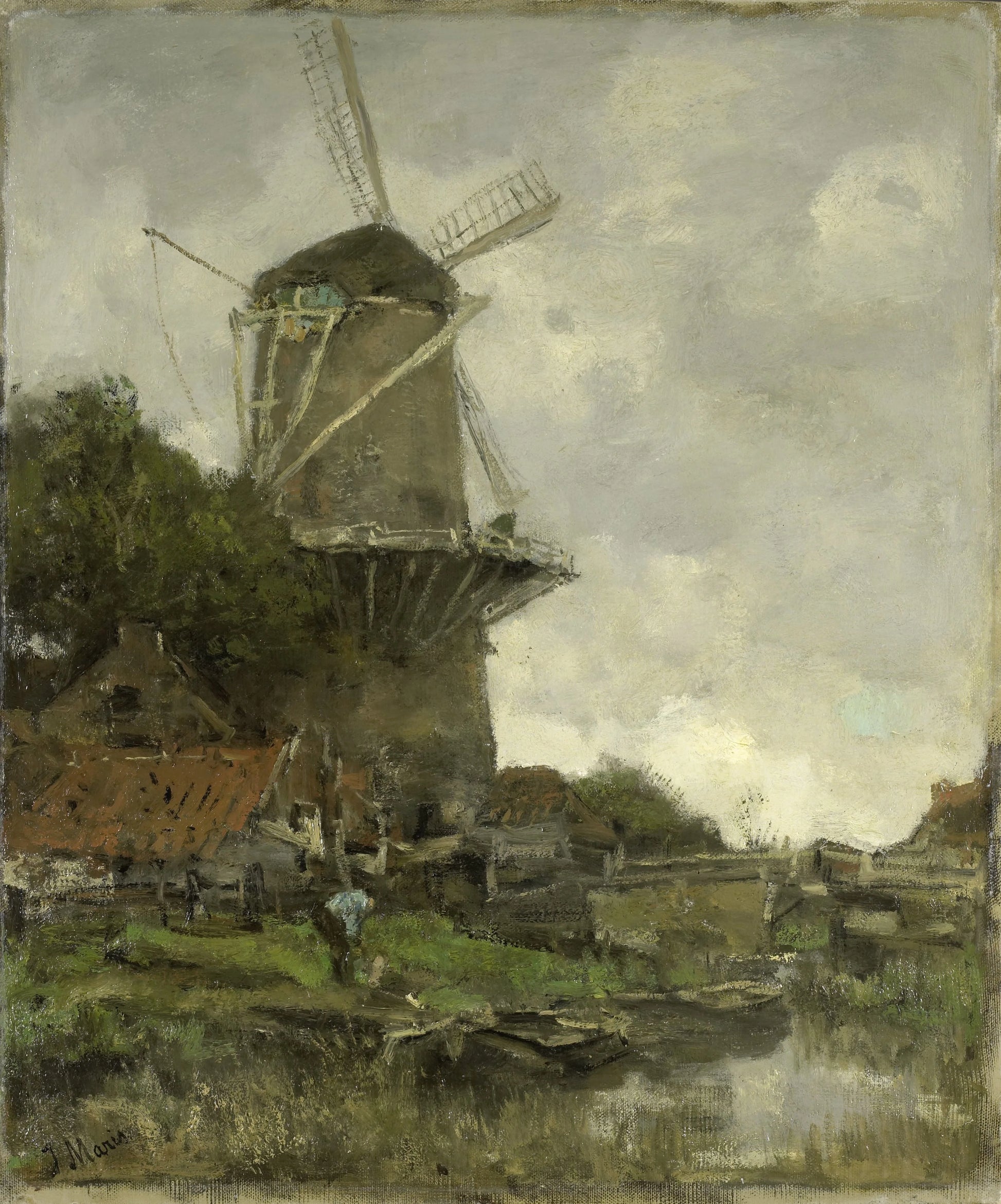 The Windmill – Jacob Maris Vintage Art Print | Wall Art Poster