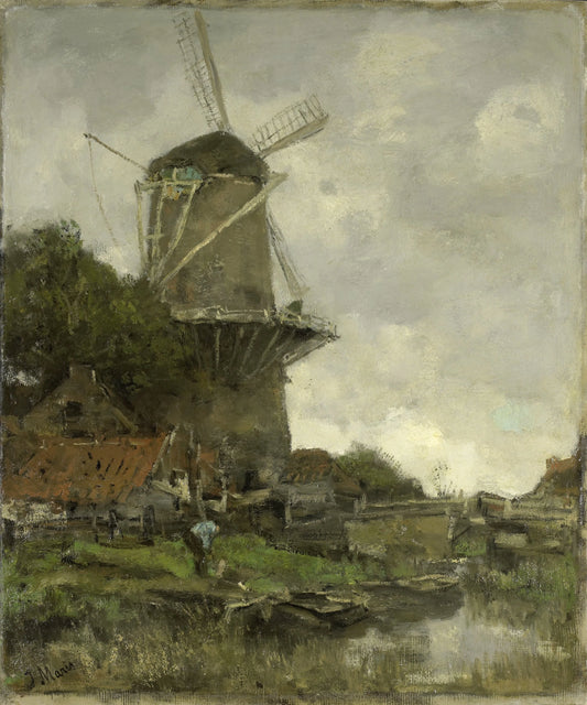 The Windmill – Jacob Maris Vintage Art Print | Wall Art Poster