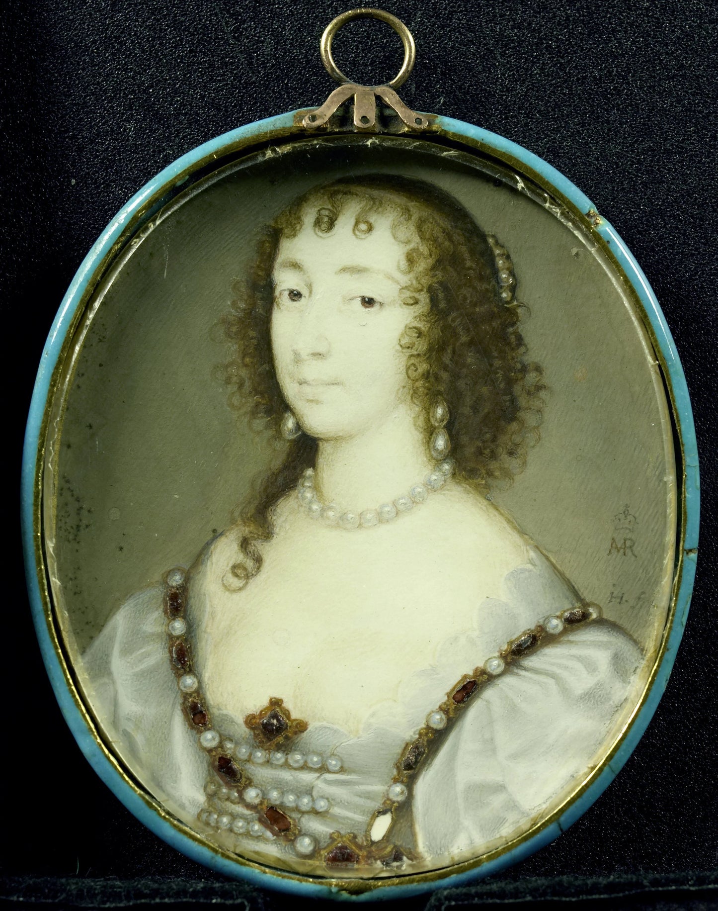 Henriëtte Maria van Frankrijk (1609-1669). Echtgenote van Karel I van Engeland – John Hoskins Vintage Art Print | Wall Art Poster