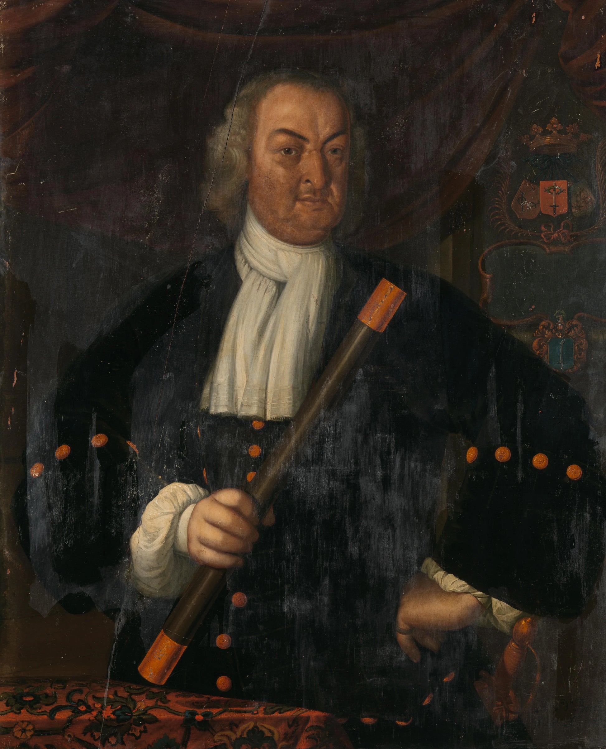 Portrait of Hendrik Swaardecroon (Hendrick Zwaardecroon), Governor General of the Dutch East Indies – Hendrik van den Bosch (mentioned on object) Vintage Portrait Art Print | Wall Art Poster