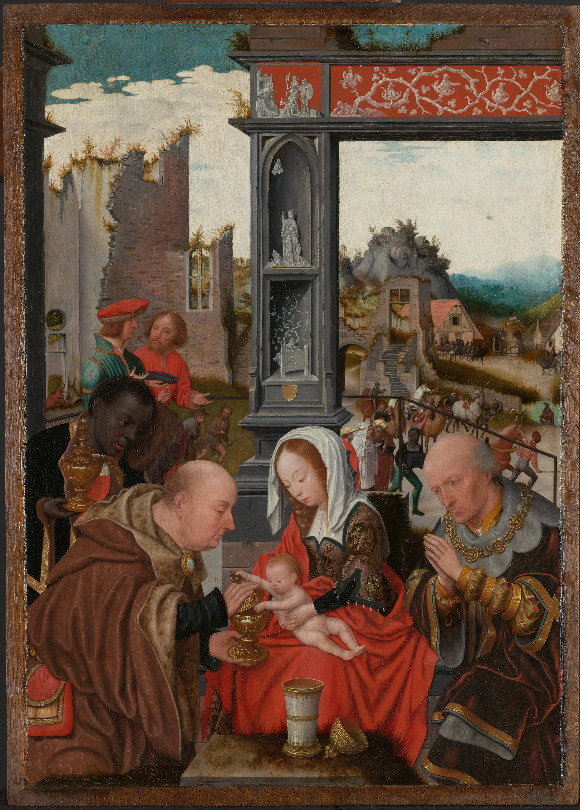 The Adoration of the Magi – Jan Jansz Mostaert Vintage Art Print | Wall Art Poster