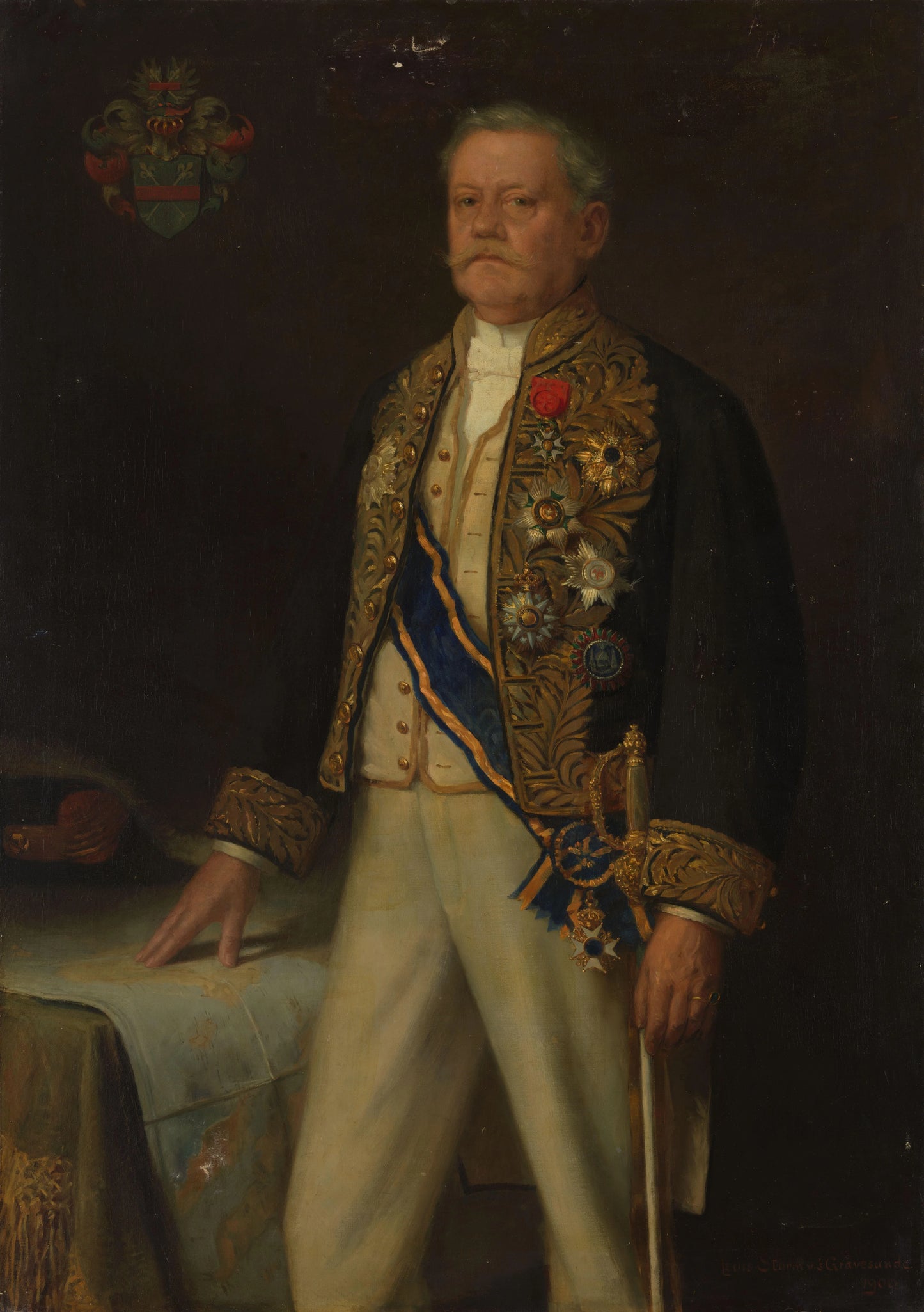 Carel Herman Aart van der Wijck (1840-1914). Gouverneur-generaal (1893-99) – Louis Storm van 's-Gravensande (mentioned on object) Vintage Portrait Art Print | Wall Art Poster