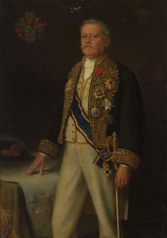 Carel Herman Aart van der Wijck (1840-1914). Gouverneur-generaal (1893-99) – Louis Storm van 's-Gravensande (mentioned on object) Vintage Portrait Art Print | Wall Art Poster