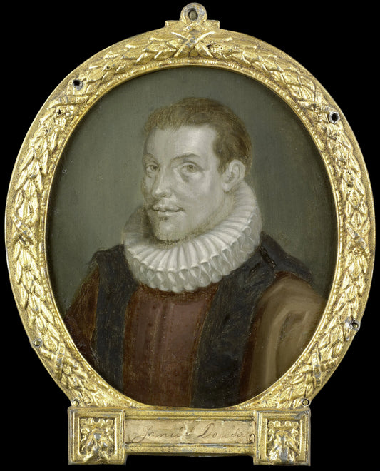 Portrait of Johan van der Does the Younger, Librarian in Leiden – Arnoud van Halen Vintage Portrait Art Print | Wall Art Poster