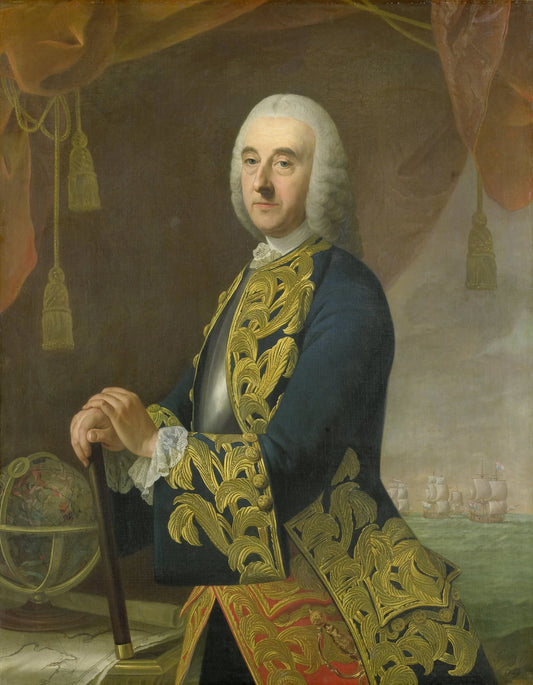 Portrait of Vice-Admiral Hendrik Lijnslager, Son of Harmen Lijnslager and Judith Allijn – Guillaume de Spinny Vintage Portrait Art Print | Wall Art Poster