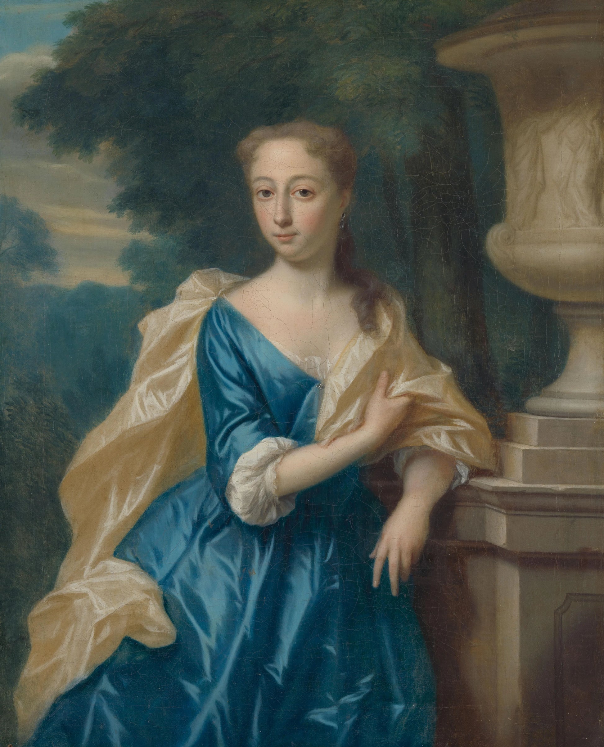 Justina Johanna Ramskrammer (1702-98), Wife of Isaac Parker – Philip van Dijk Vintage Portrait Art Print | Wall Art Poster