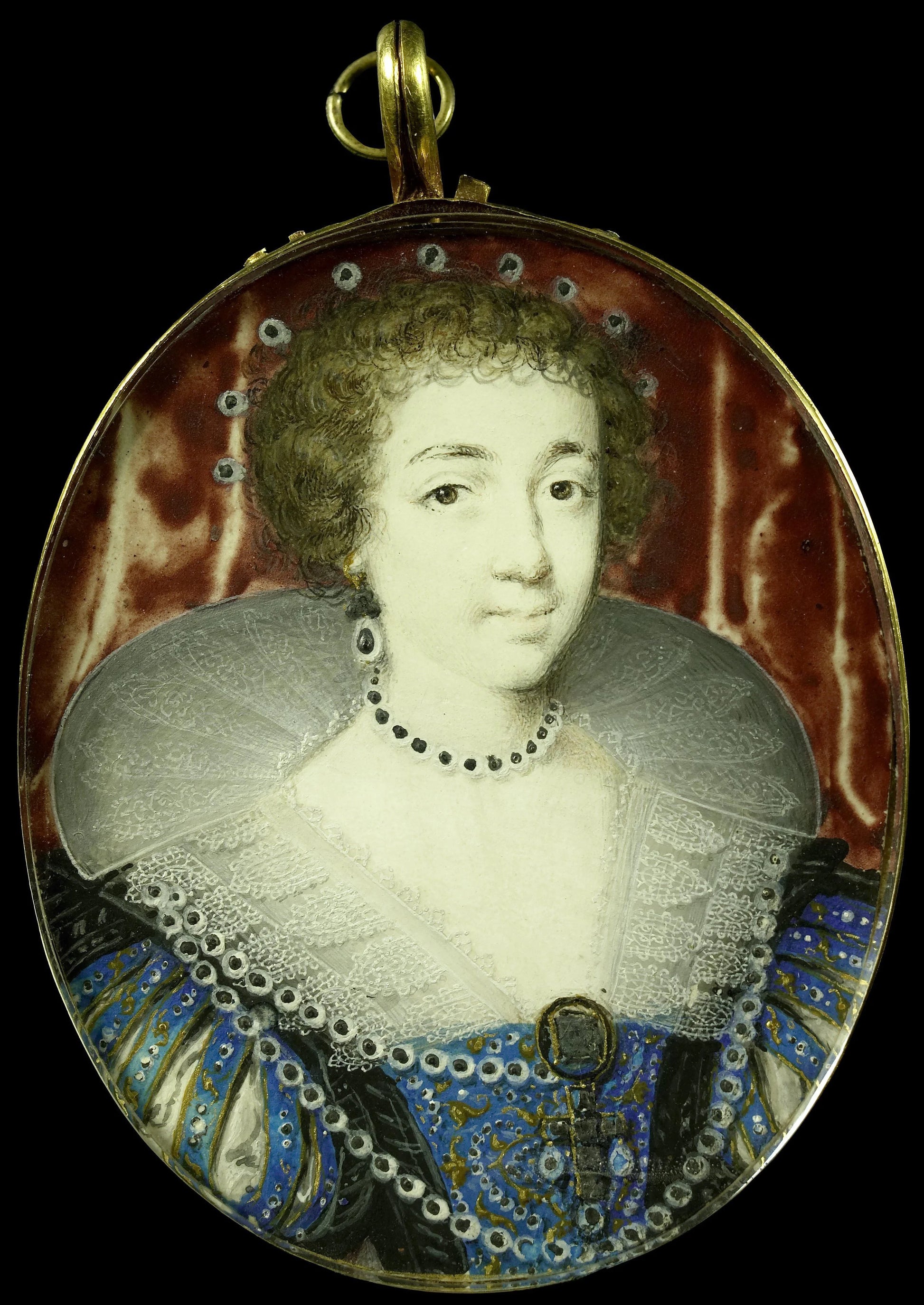 Henriëtte Maria van Frankrijk (1609-1669). Echtgenote van Karel I van Engeland – John Hoskins Vintage Art Print | Wall Art Poster