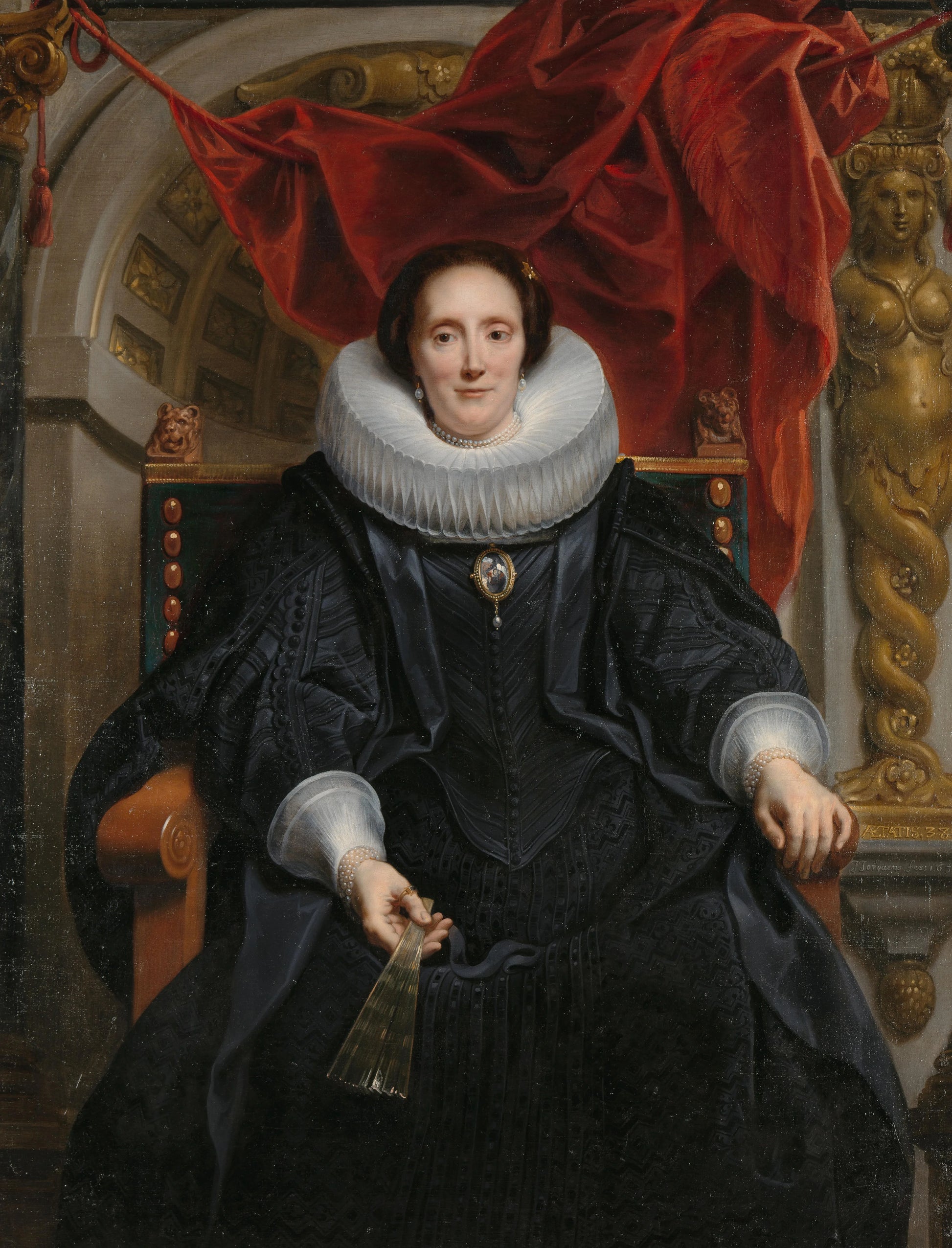 Portrait of Catherine Behaghel – Jacques Jordaens Vintage Portrait Art Print | Wall Art Poster