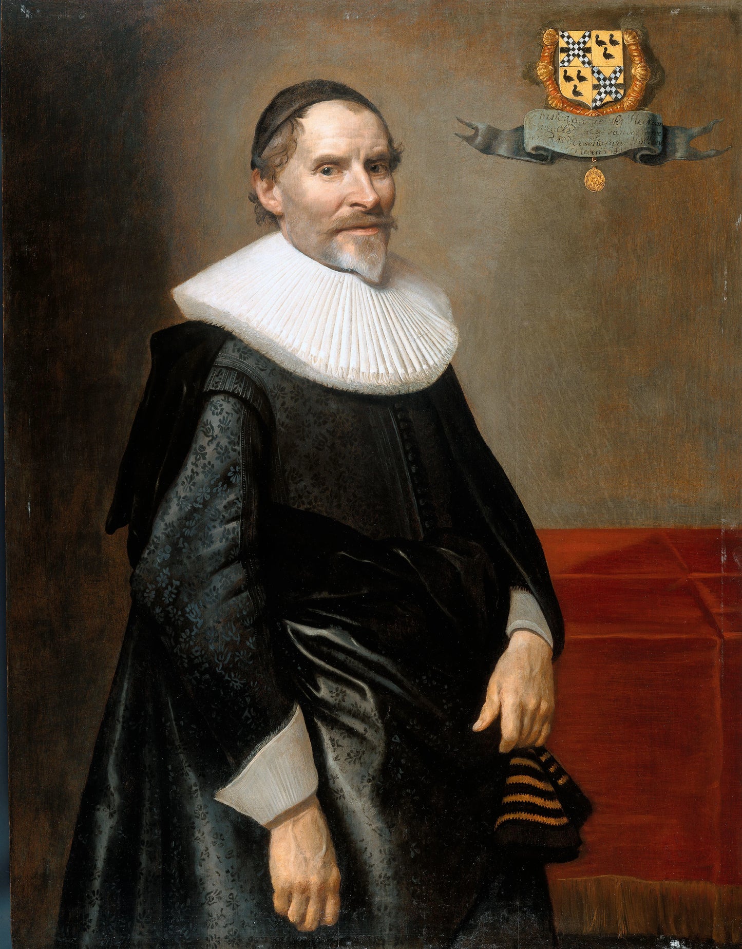 Portrait of François van Aerssen (1572-1641), Lord of Sommelsdijk, De Plaat and Spijk – Michiel Jansz. van Mierevelt (eigenhandig gesigneerd) Vintage Portrait Art Print | Wall Art Poster