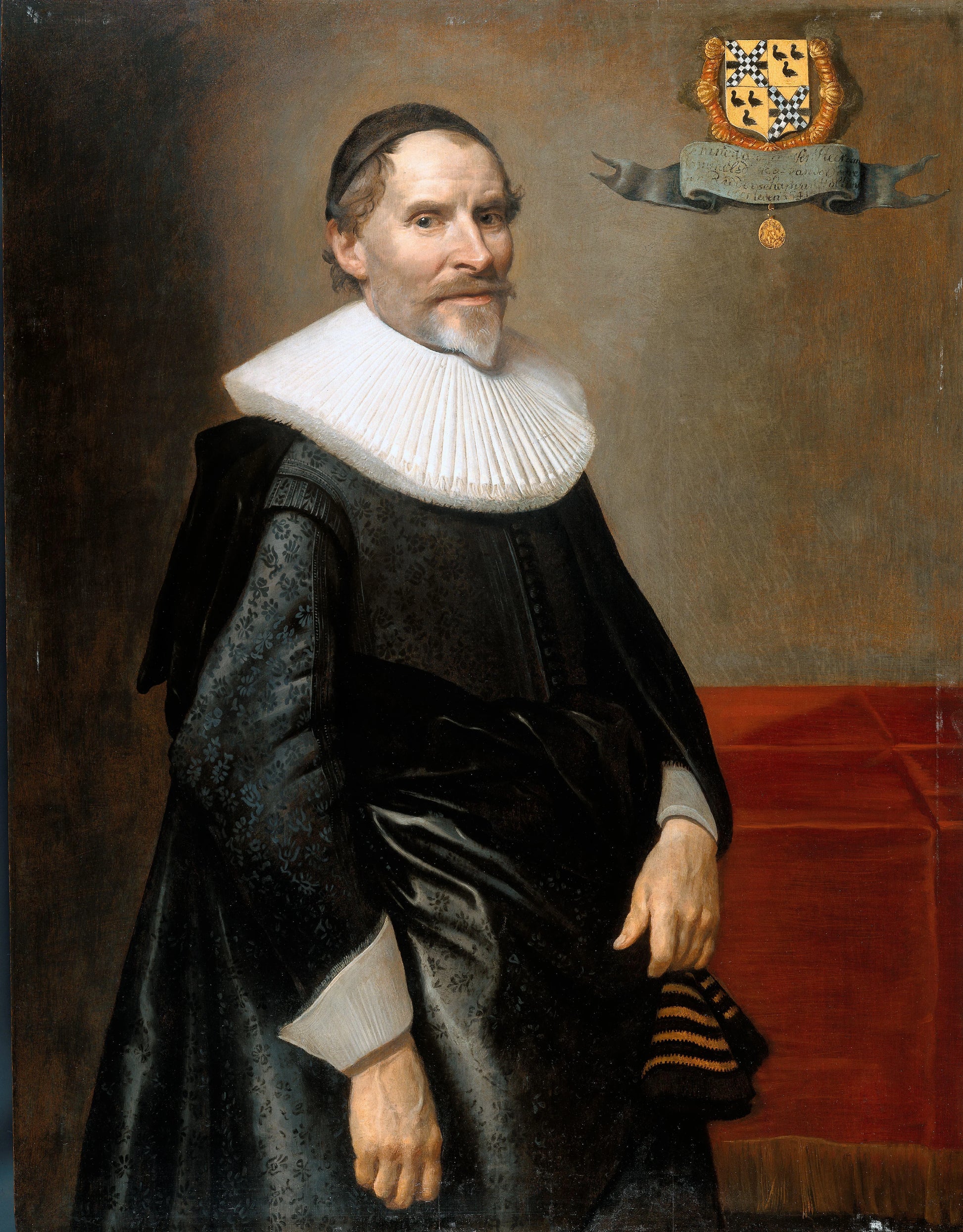 Portrait of François van Aerssen (1572-1641), Lord of Sommelsdijk, De Plaat and Spijk – Michiel Jansz. van Mierevelt (eigenhandig gesigneerd) Vintage Portrait Art Print | Wall Art Poster