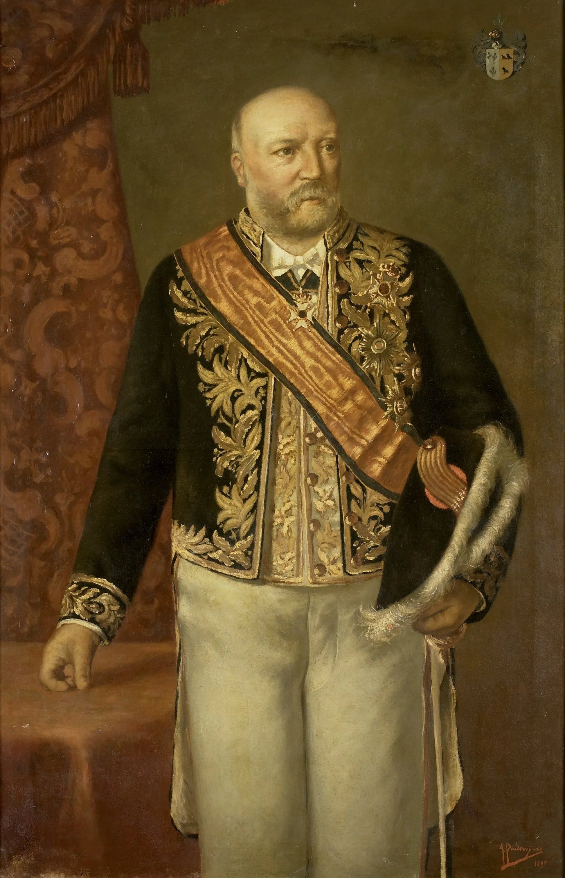 Cornelis Pijnacker Hordijk (1847-1908). Gouverneur-generaal (1888-93) – Adriaan Boudewijnse (vermeld op object) Vintage Portrait Art Print | Wall Art Poster