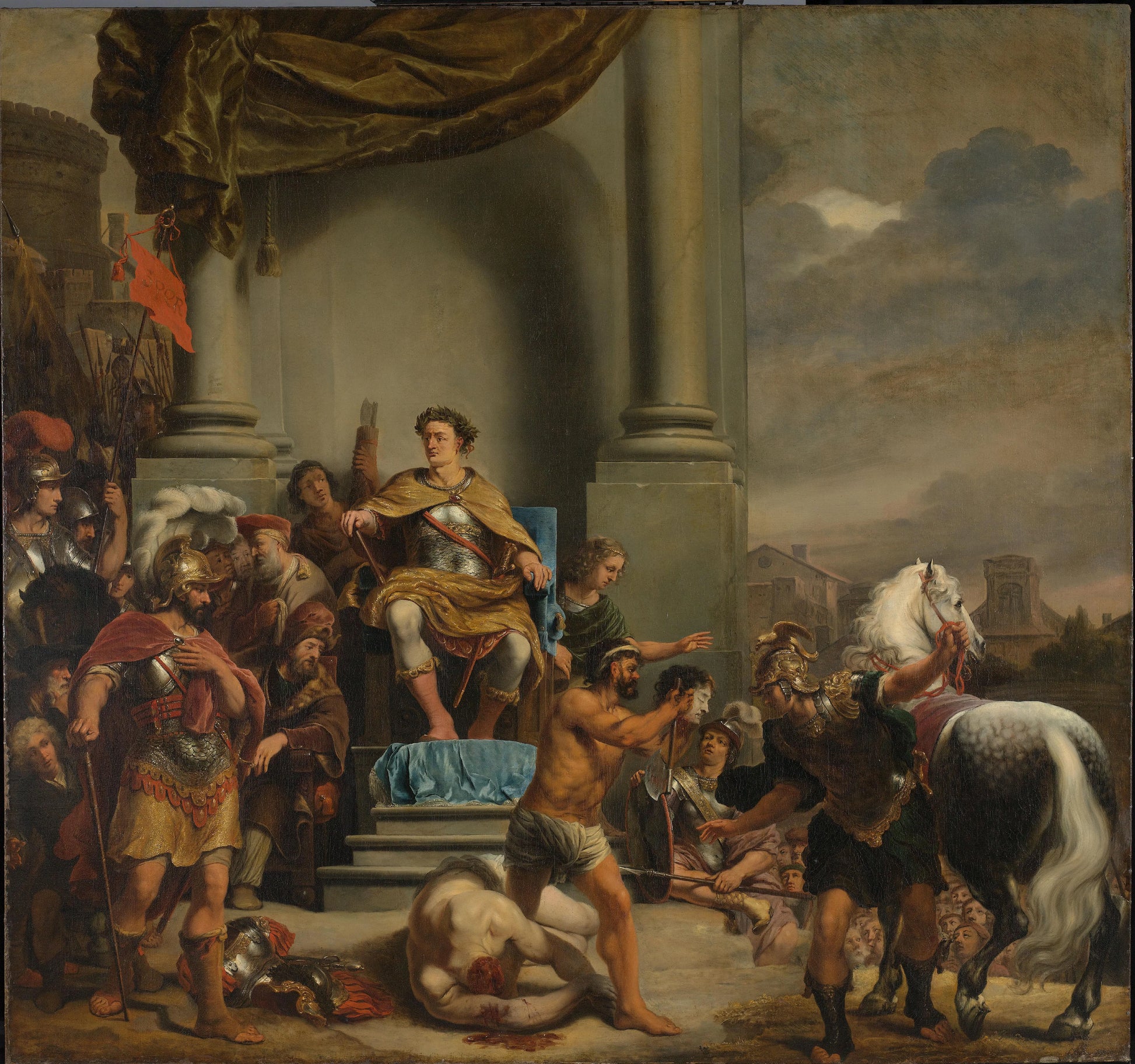 Consul Titus Manlius Torquatus Beheading his Son – Ferdinand Bol Vintage Art Print | Wall Art Poster