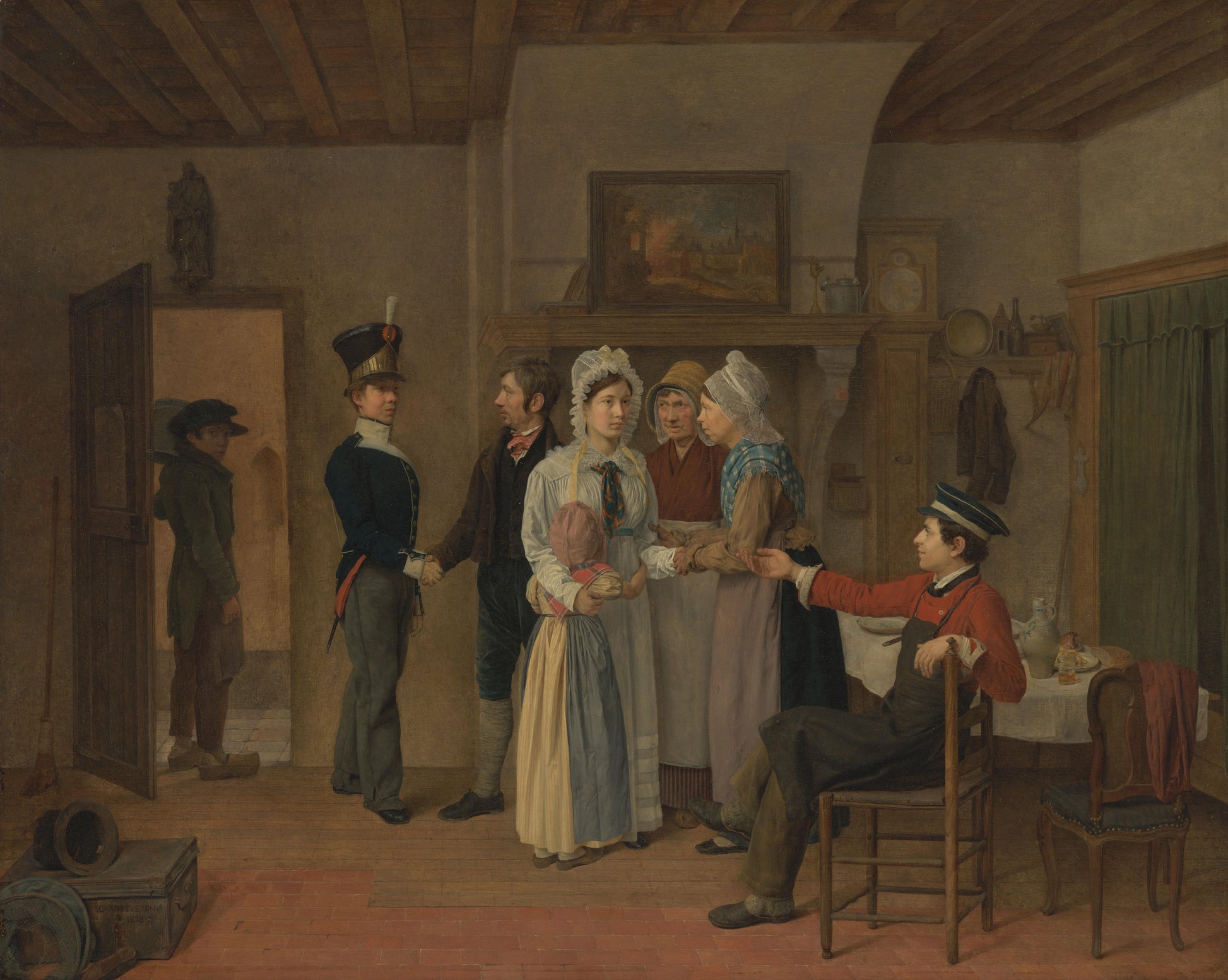 The Soldier's Farewell – Charles van Beveren Vintage Art Print | Wall Art Poster