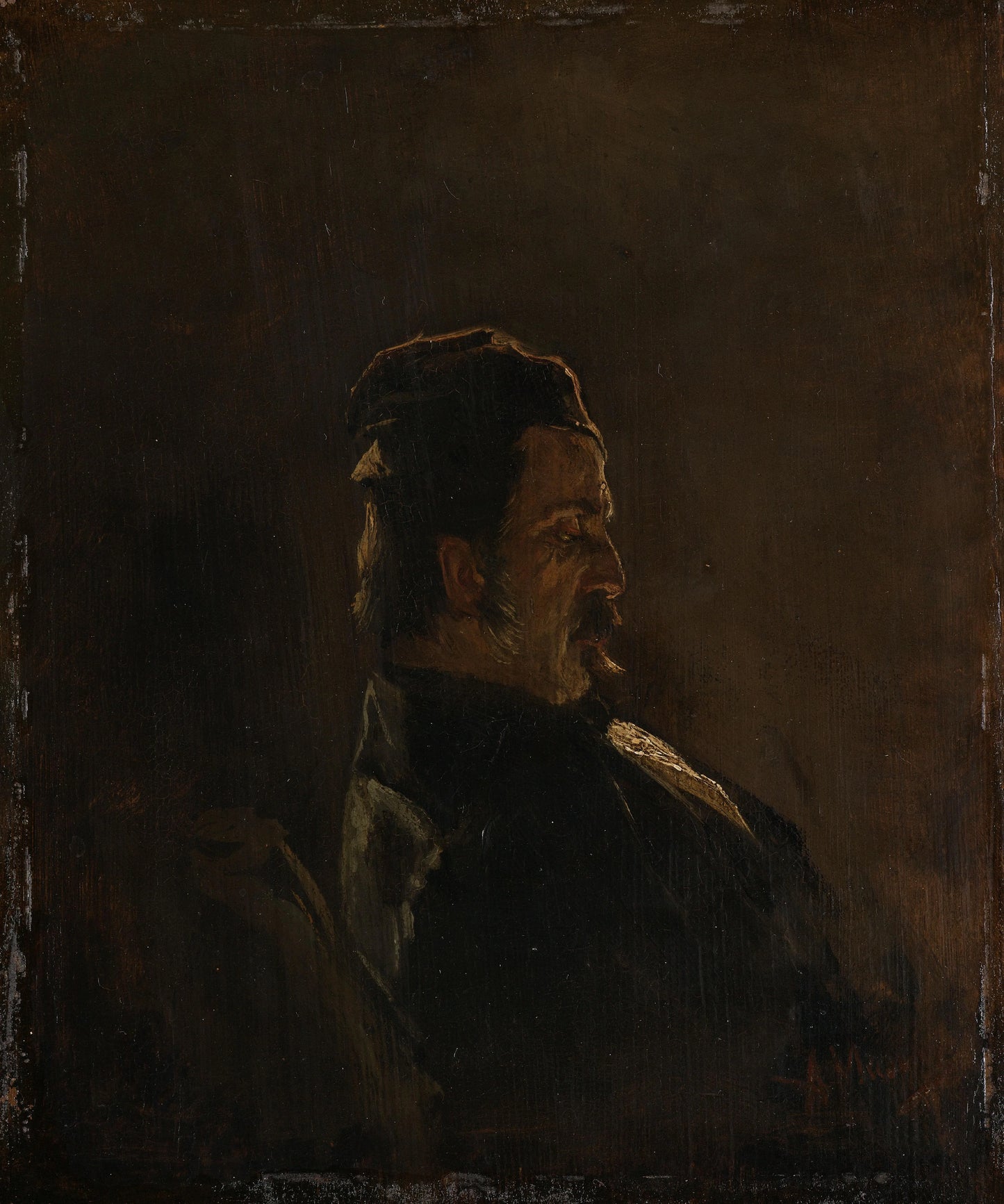Portrait of Pieter Frederik van Os, Painter – Anton Mauve (eigenhandig gesigneerd) Vintage Portrait Art Print | Wall Art Poster