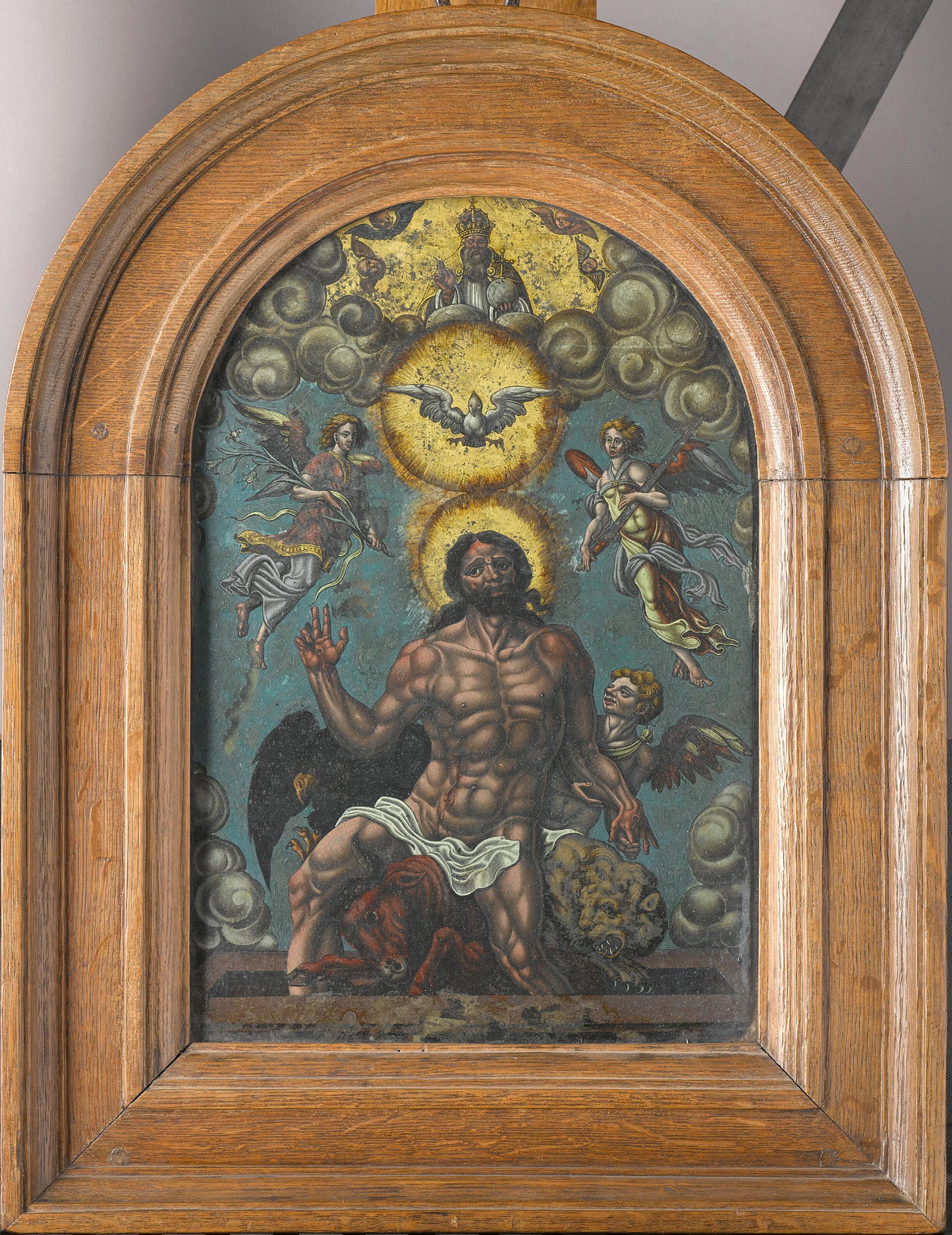 The Holy Trinity – manier van Maarten van Heemskerck Vintage Art Print | Wall Art Poster