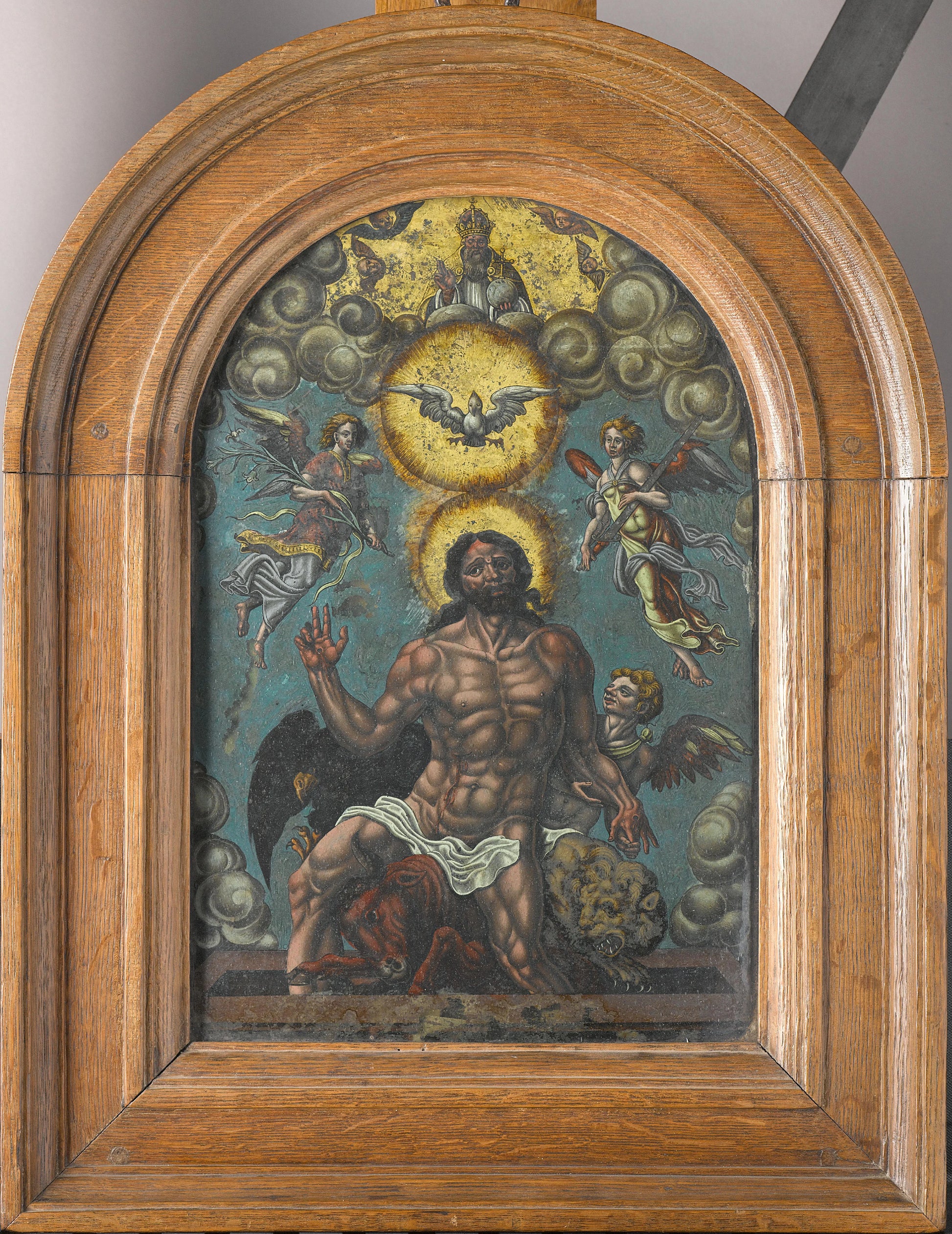 The Holy Trinity – manier van Maarten van Heemskerck Vintage Art Print | Wall Art Poster