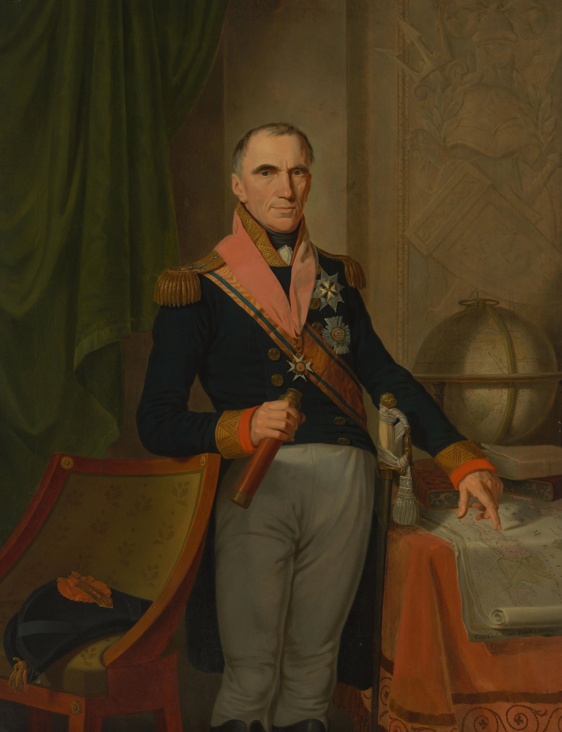 Jonkheer Theodorus Frederik van Capellen (1762-1824), Vice Admiral – Cornelis van Cuylenburgh (II) Vintage Marine Scene Art Print | Wall Art Poster