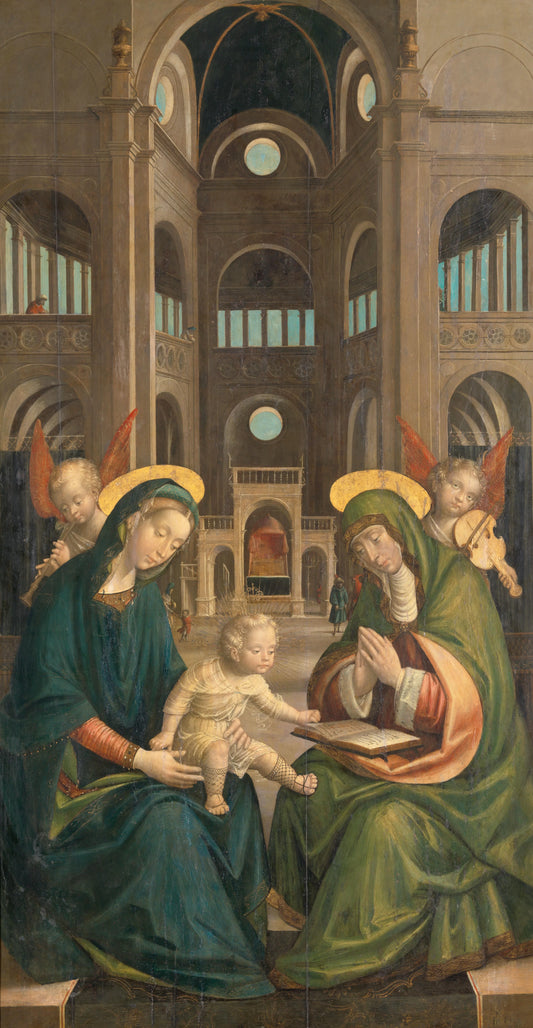 The Madonna and Child with St Anne – Defendente Ferrari Vintage Art Print | Wall Art Poster