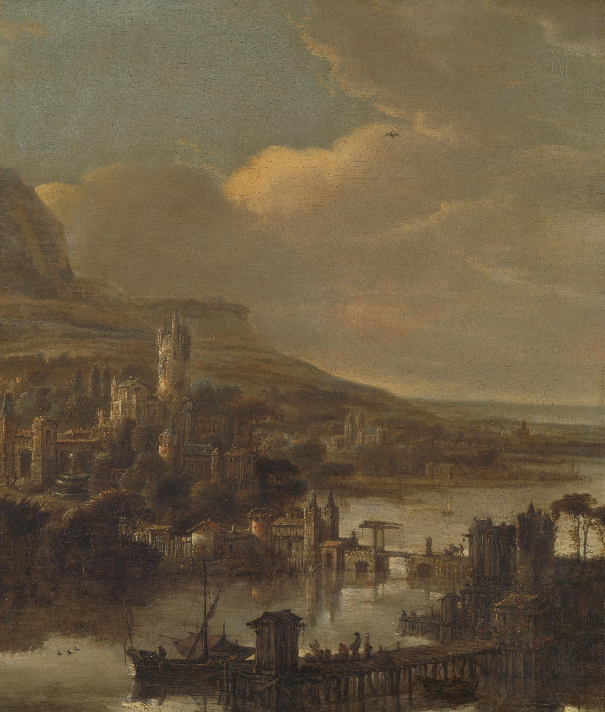 River view – toegeschreven aan Jacob de Wet (I) Vintage Landscape Art Print | Wall Art Poster