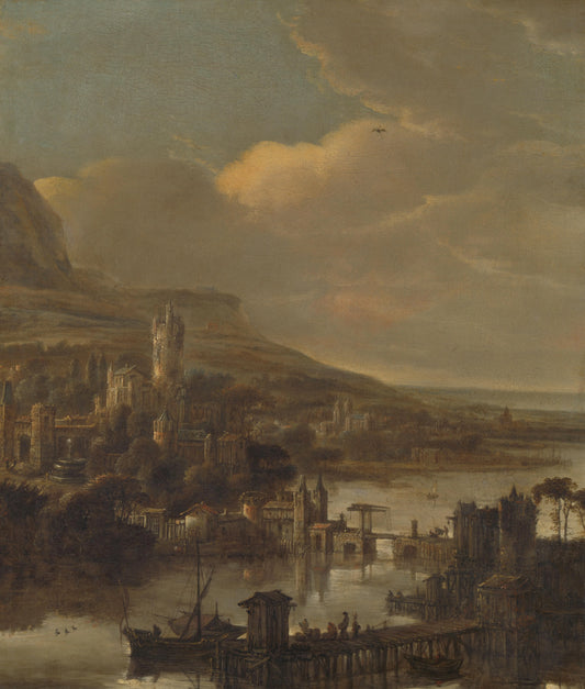 River view – toegeschreven aan Jacob de Wet (I) Vintage Landscape Art Print | Wall Art Poster