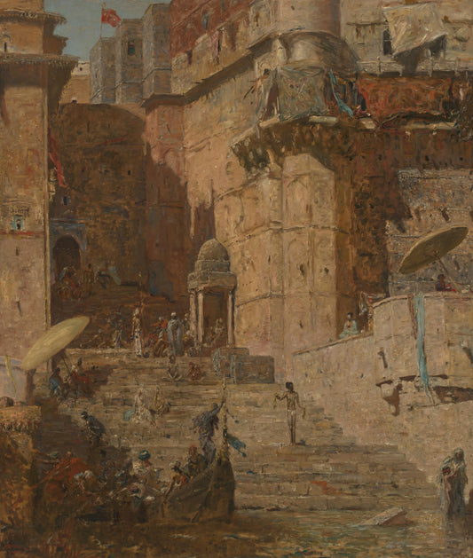 Benares – Marius Bauer Vintage River Scene Art Print | Wall Art Poster