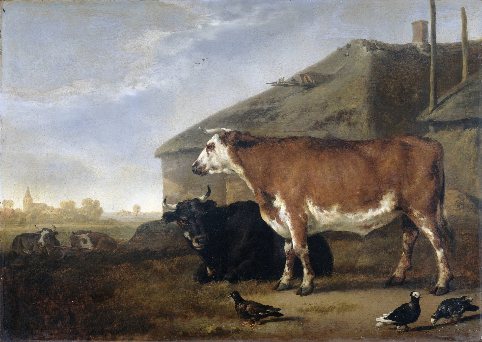 Cattle – Abraham van Calraet Vintage Animal Study Art Print | Wall Art Poster