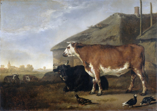 Cattle – Abraham van Calraet Vintage Animal Study Art Print | Wall Art Poster