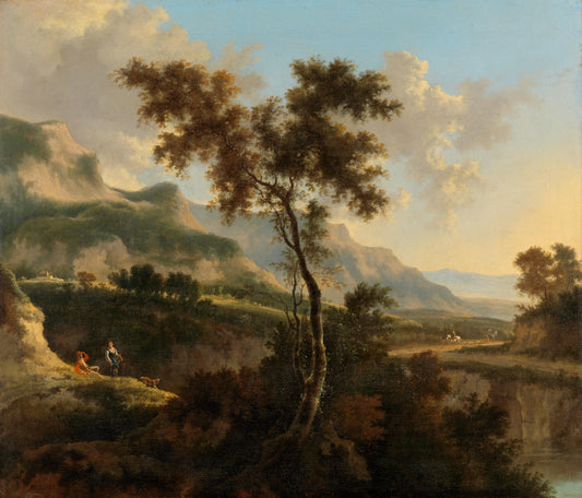 Mountainous Landscape – Jan Hackaert Vintage Landscape Art Print | Wall Art Poster