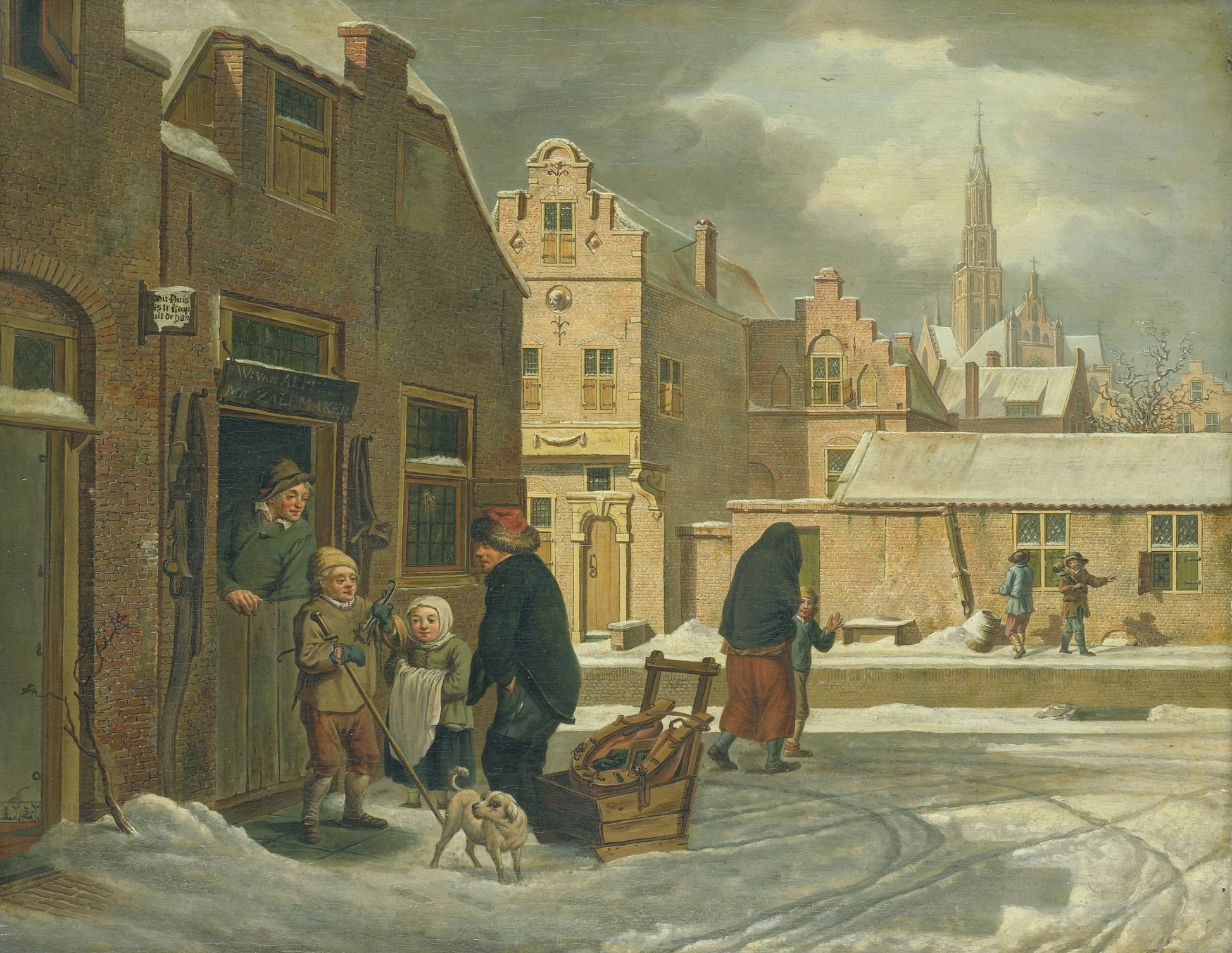 City View in the Winter – Dirk Jan van der Laan Vintage Landscape Art Print | Wall Art Poster