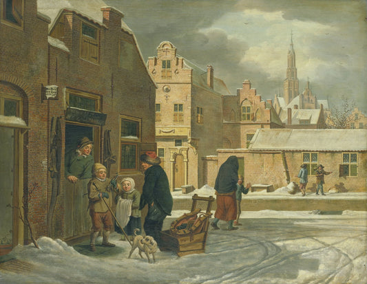 City View in the Winter – Dirk Jan van der Laan Vintage Landscape Art Print | Wall Art Poster