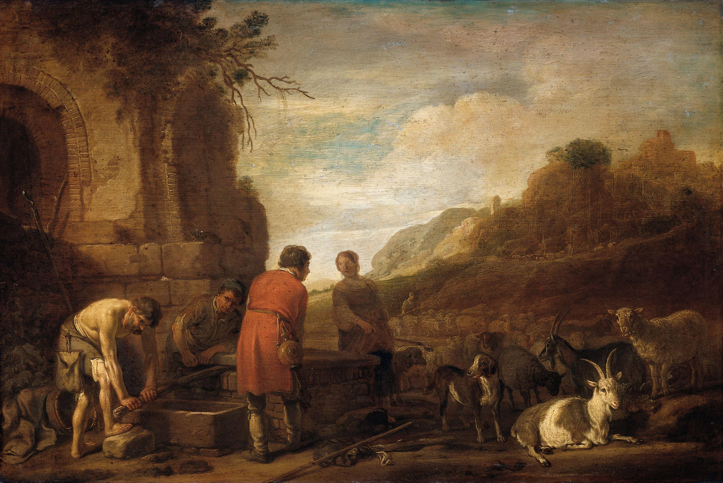 The Meeting of Jacob and Rachel – Nicolaes Moeyaert Vintage Art Print | Wall Art Poster