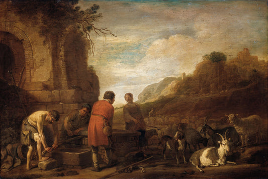 The Meeting of Jacob and Rachel – Nicolaes Moeyaert Vintage Art Print | Wall Art Poster