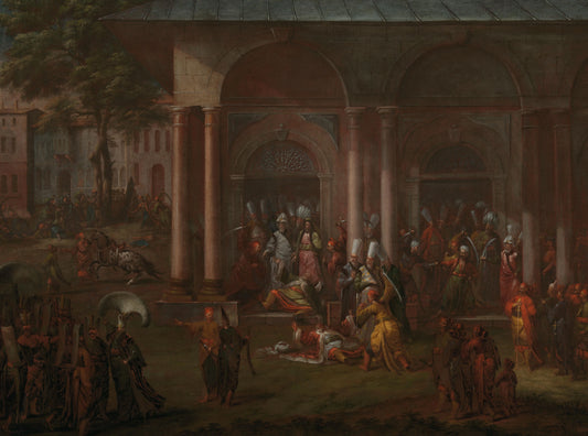 The Murder of Patrona Halil and his Fellow Rebels – Jean Baptiste Vanmour Vintage Art Print | Wall Art Poster
