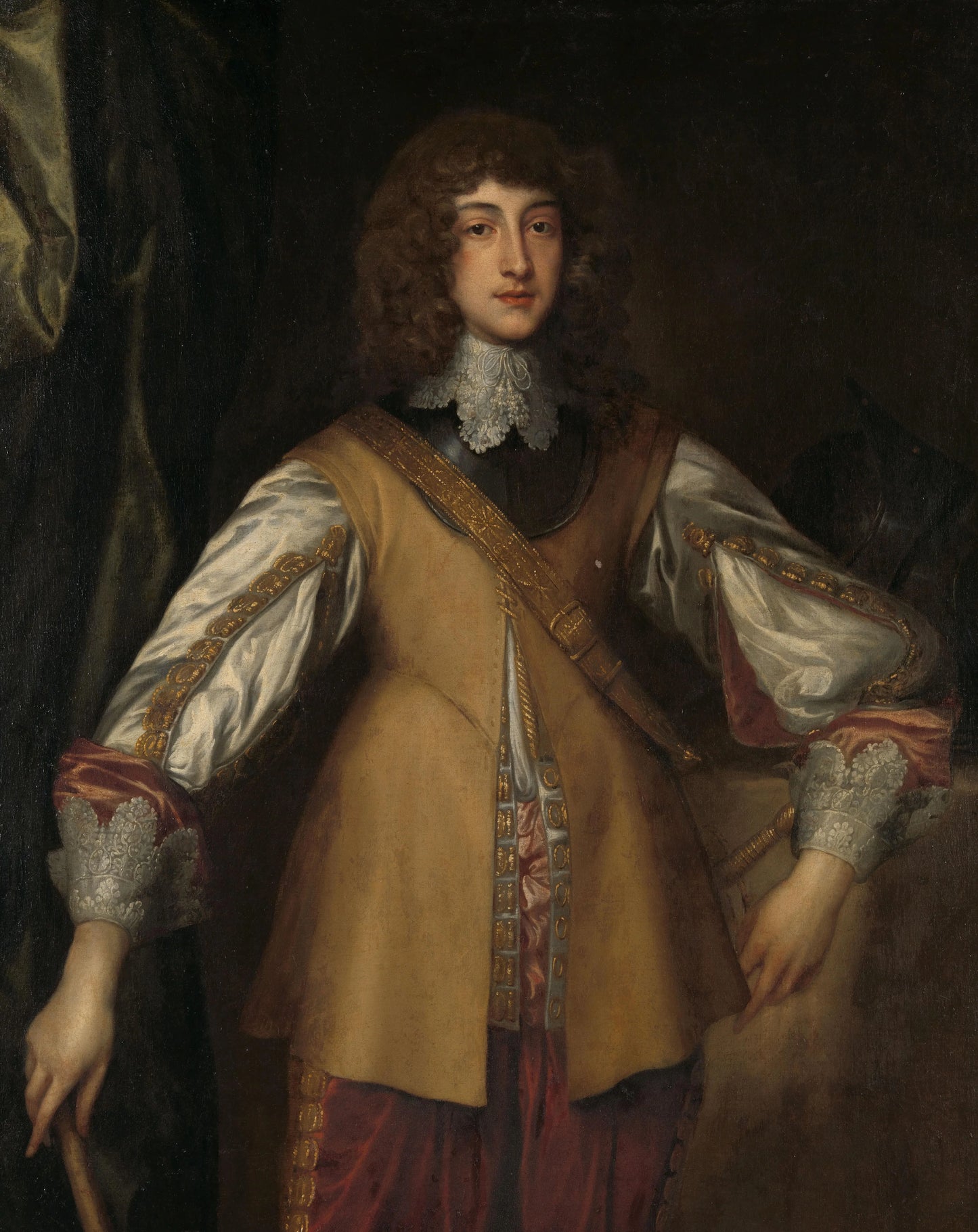 Portrait of Rupert (1619-1682), Prince-Palatine of the Rhine, in Combat Dress – kopie naar Anthony van Dyck Vintage Portrait Art Print | Wall Art Poster