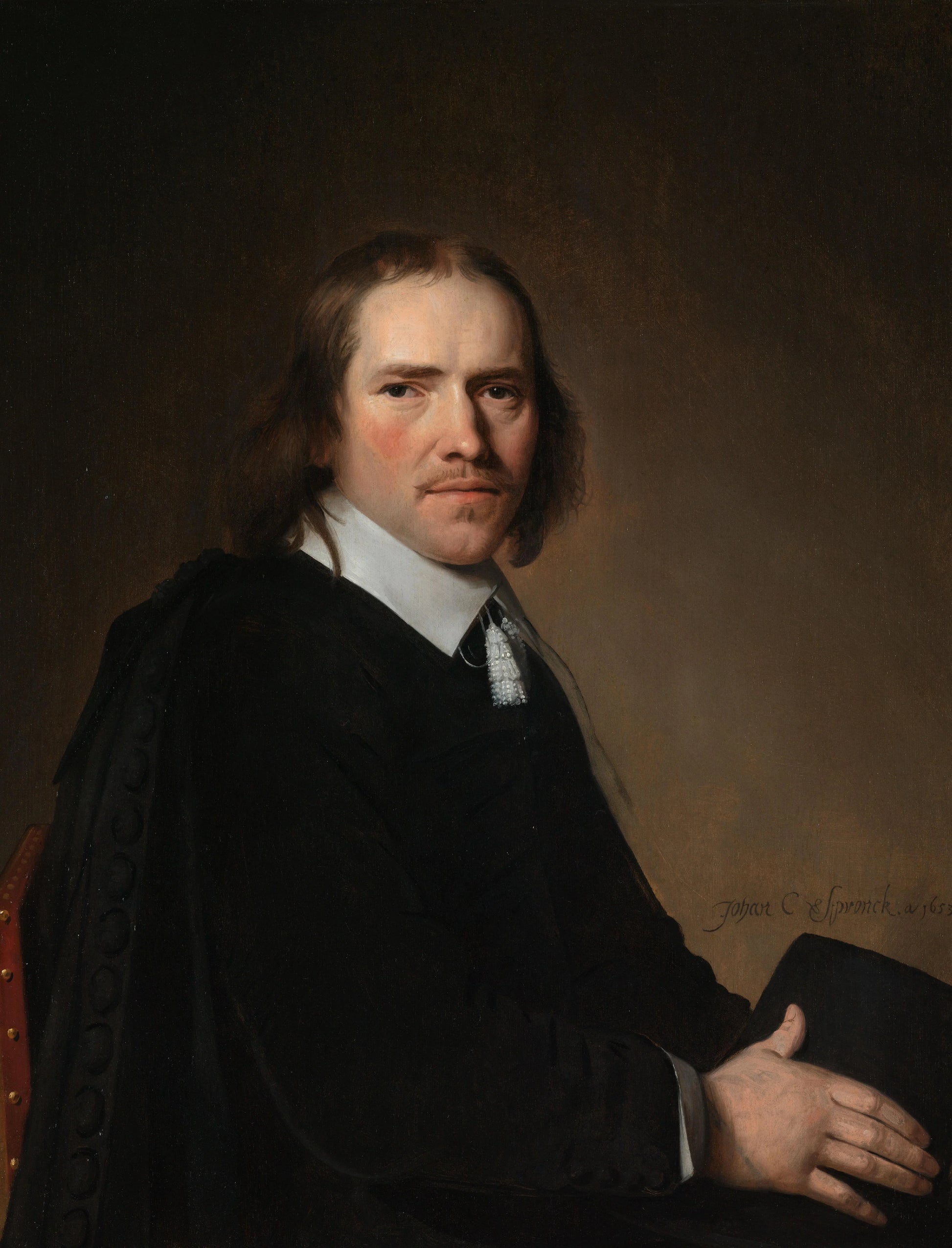 Portrait of Dirck, Johannes or Jacobus Wallis – Johannes Verspronck (eigenhandig gesigneerd) Vintage Portrait Art Print | Wall Art Poster