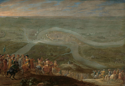 King Louis XIV and his Entourage at the Siege of Schenkenschans, 1672 – Lambert de Hondt (II) Vintage Art Print | Wall Art Poster