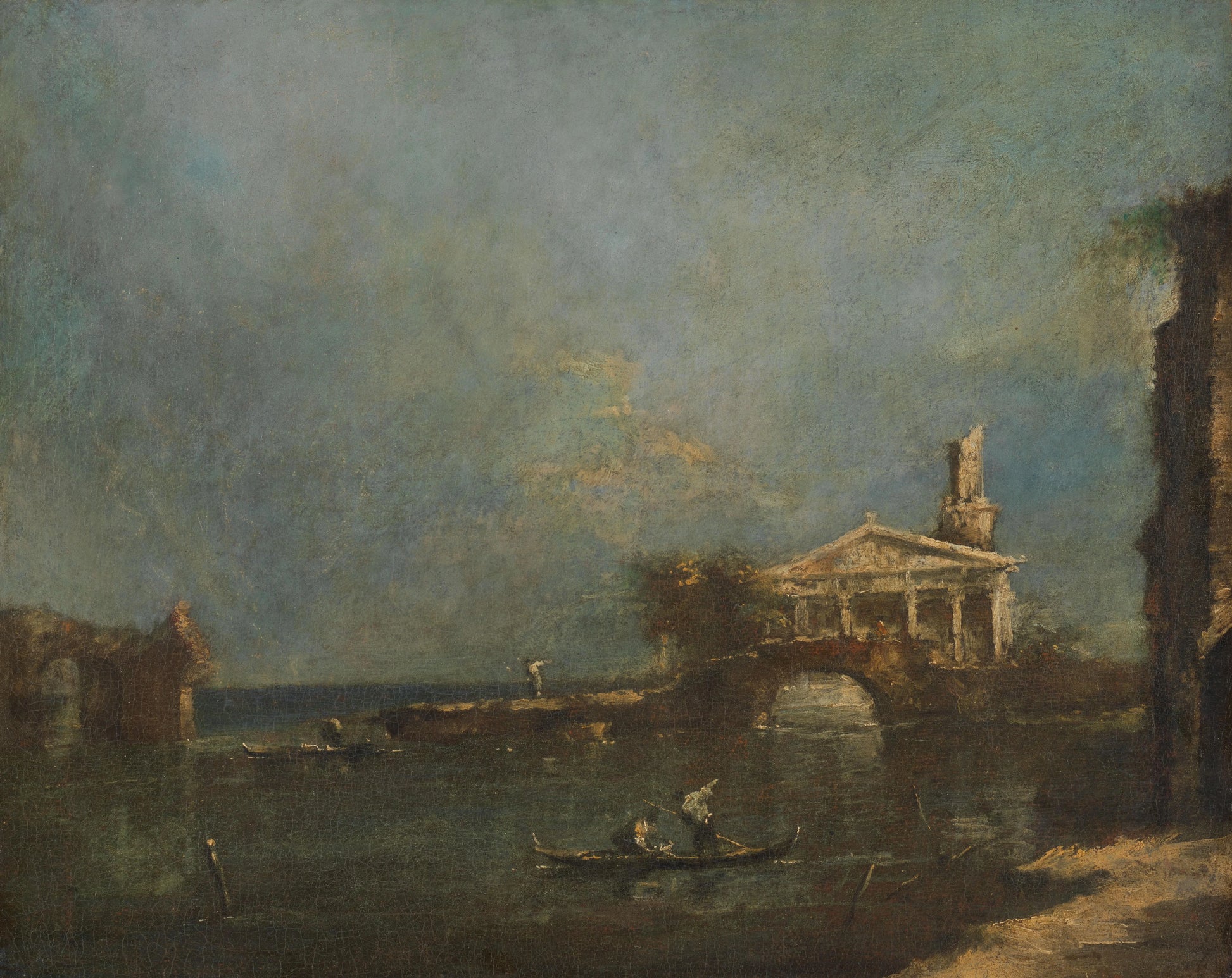 Lagoon near Venice – attributed to Francesco Guardi Vintage Landscape Art Print | Wall Art Poster