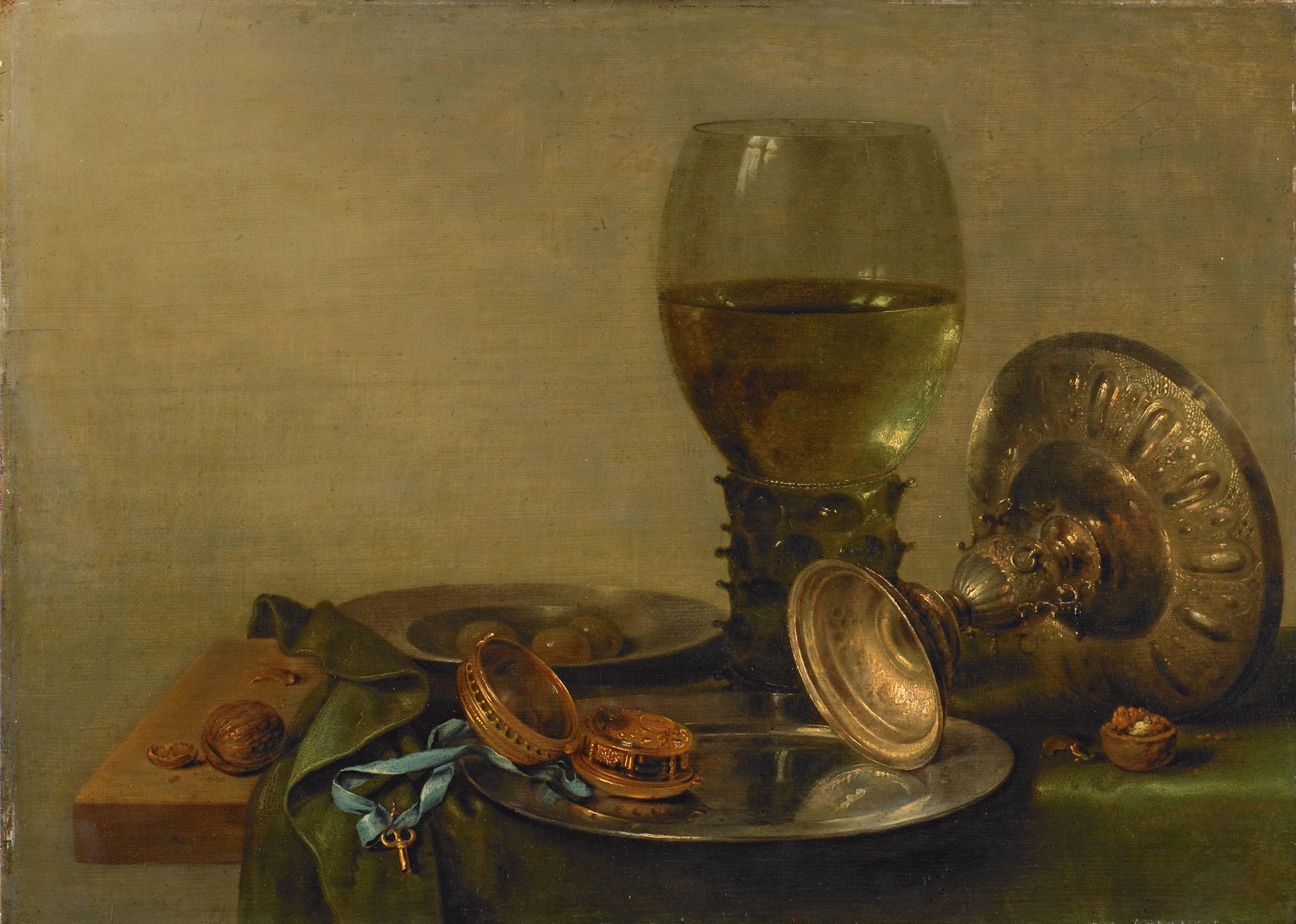 Still Life with a Silver Tazza – Willem Claesz. Heda (eigenhandig gesigneerd) Vintage Still Life Art Print | Wall Art Poster
