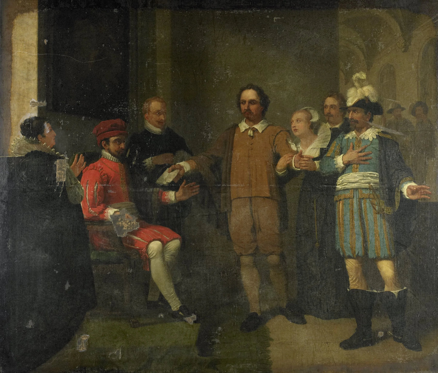 Jacob Simonsz de Rijk getting the Spanish Governor-General Requesens to Release Marnix van Sint Aldegonde, 1575 – Jan Willem Pieneman Vintage Art Print | Wall Art Poster