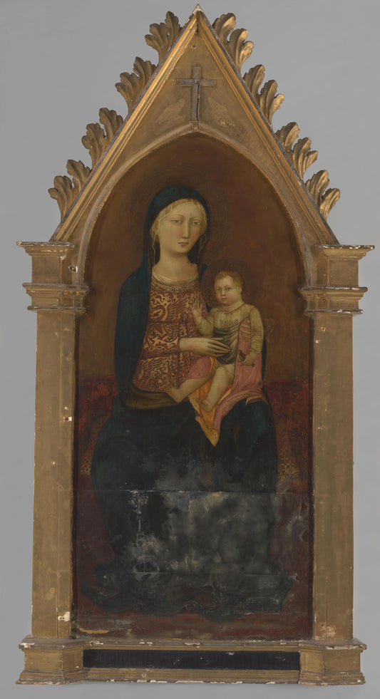 Virgin and Child – attributed to Pseudo-Ambrodigio di Baldese Vintage Art Print | Wall Art Poster