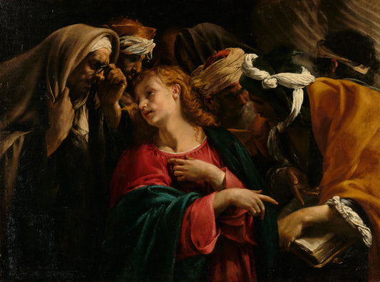 Christ among the Doctors – Orazio Borgianni Vintage Art Print | Wall Art Poster