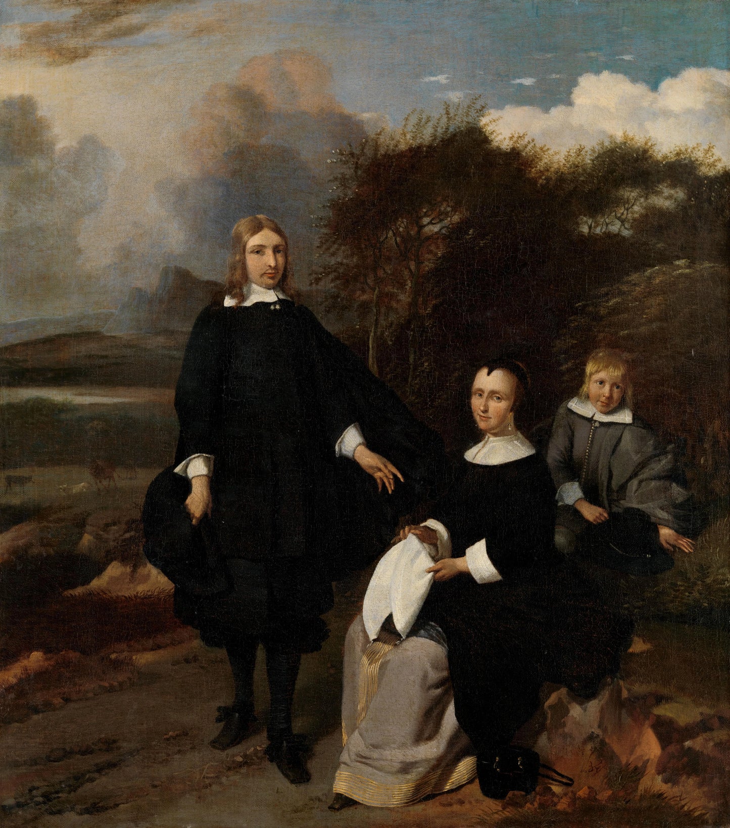 Family in a Landscape – Barend Graat Vintage Portrait Art Print | Wall Art Poster