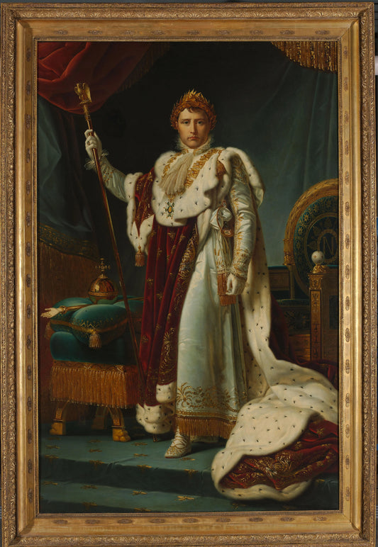 Emperor Napoleon I in Coronation Robes, 2 December 1804 – workshop of François Gérard Vintage Art Print | Wall Art Poster