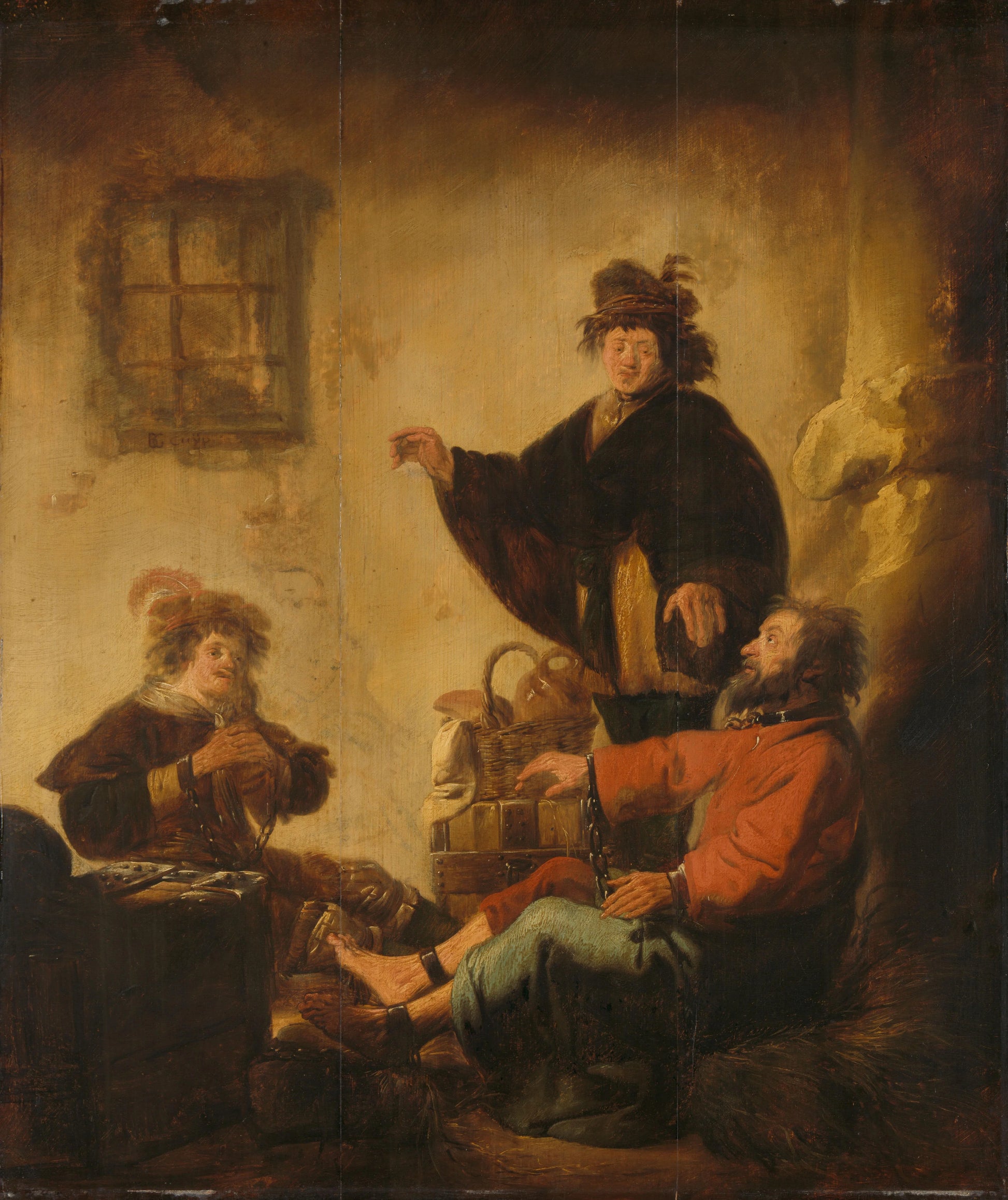 Joseph Interpreting the Dreams of the Baker and the Butler (Genesis 40:1-19) – Benjamin Gerritsz Cuyp (mentioned on object) Vintage Art Print | Wall Art Poster