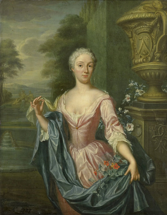 Portrait of Claudine van Royen (born 1712), Wife of Pieter Teding van Berkhout – Hieronymus van der Mij Vintage Portrait Art Print | Wall Art Poster