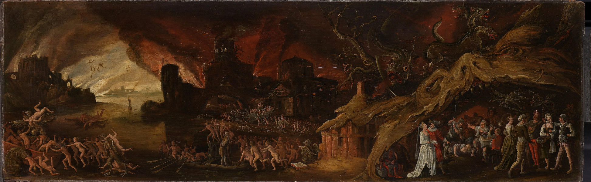 The Last Judgment and the Seven Deadly Sins – Jacob Isaacsz. van Swanenburg Vintage Landscape Art Print | Wall Art Poster