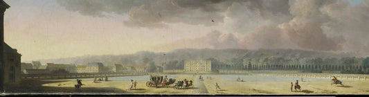 View of a Palace in a Hilly Landscape – Henri Sallembier Vintage Landscape Art Print | Wall Art Poster