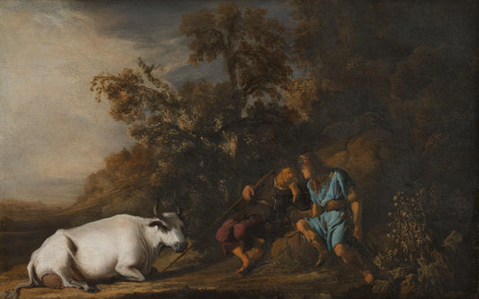 Mercury, Argus and Io – circle of Govert Flinck Vintage Art Print | Wall Art Poster