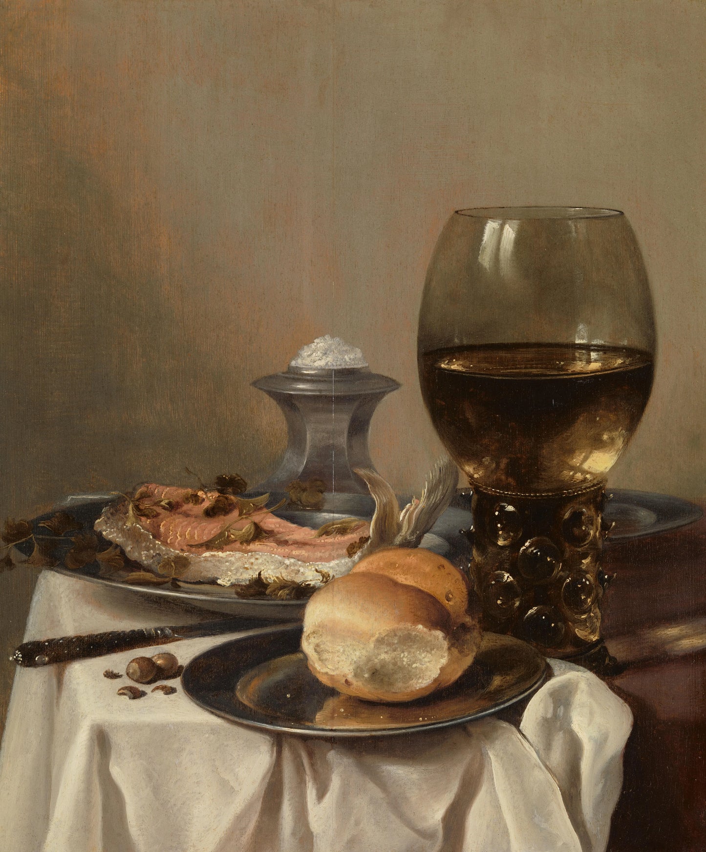 Still Life with a Salt – Pieter Claesz (signed by artist) Vintage Still Life Art Print | Wall Art Poster